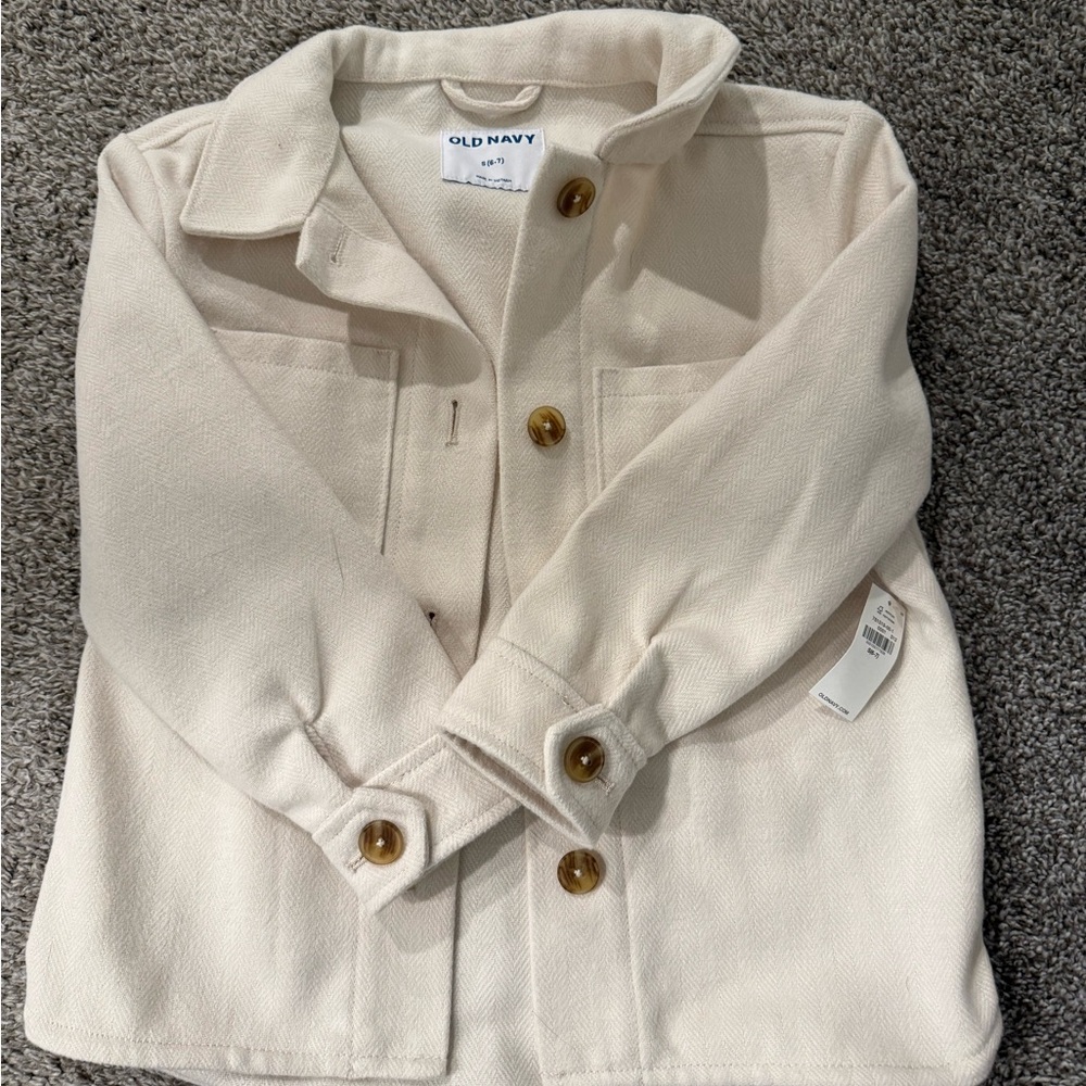 Old Navy Beige Button-Up Jacket